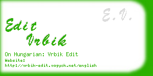 edit vrbik business card